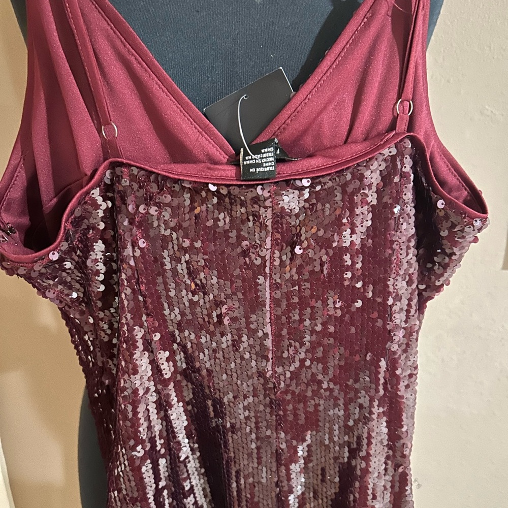Burgundy Sequin Women’s Party Dress size small
